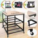3D Printer Desk Table with Storage, Rolling Wheels Sturdy, Spacious Design for 3D Printers, Easy to Move for Home & Office Use, 24 inches x 24 inches x 24 inches