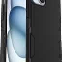 OtterBox iPhone 15 Plus and iPhone 14 Plus Commuter Series Case - Black, Slim & Tough, Pocket-Friendly, with Port Protection