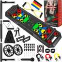 Push Up Board - Portable Multifunction All-in-One Fitness Accessories, Includes Resistance Bands & Pull Up Band, Durable Workout Board for Home Gym, Great Chest Workout Equipment