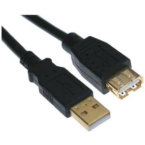 10ft. Black USB 2.0 Hi-Speed A to A High Performance Extension Cable, Adapter, Mouse