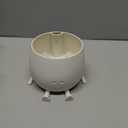 TOPOLA Happy Face Planter, 5.2 Inches Plastic Plant Pot, Self Watering Plant Pot with Drainage Holes for Indoor Outdoor, Succulent Pot, Funny Flower Pot, White