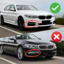Replacement for BMW 5 Series G30 G38 M-Sport 2018-2020 Front Bumper Cover, 51118070541 51118070542 Fog Light Eyelid Strip Trim & Side Grille Surround, Left & Right Pair, Glossy Black, Pack of 2