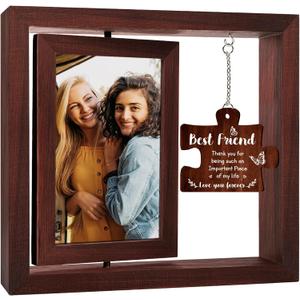 Best Friends Picture Frame, Friendship Christmas Funny Gifts for Women,Photo Frame 4x6, Besties Female BFF,Birthday Thanksgiving Long Distance Going Away Gifts for Friends Women - Best Friend Forever
