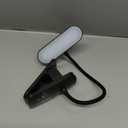 CUHIOY Desk Lamp Clip on Reading Light, USB-C Battery-Operated Rechargeable Table Lamps with Clamp for Dorm Home Office, 38LEDs Bed Headboard Light, 5 Colors 5 Brightness, Flexible Gooseneck (Black)