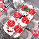 Atonofun Valentines Day Party Supplies, Valentines Day Plates and Napkins Set, Disposable Valentines Plates, Cups, Napkins and Forks for Valentine's Day, Engagements, Anniversary Party Serves 24