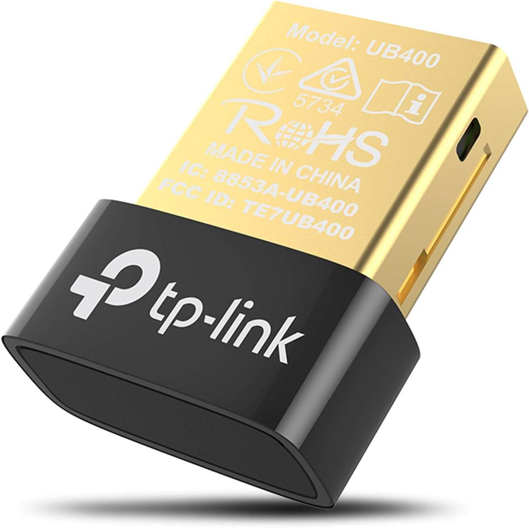 TP-Link USB Bluetooth Adapter for PC, Bluetooth 4.0 Dongle Receiver, Plug & Play, Nano Size, EDR & A2DP Technology, Supports Windows 11/10/8.1/8/7/XP for Desktop, Laptop, Keyboard, etc (UB400)
