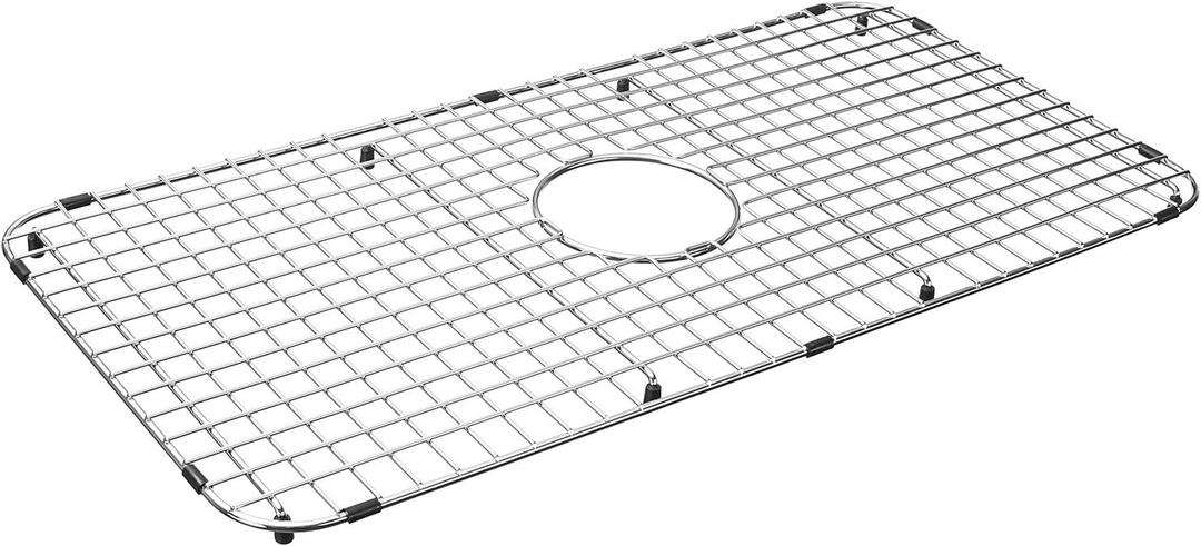 Serene Valley Sink Bottom Grid 29-1/16" X 13-15/16", Centered Drain with Corner Radius 2", NDG2914C
