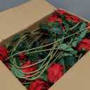 HyeFlora 50 PCS Red Roses Artificial Flowers, Fake Roses with Stems Realistic Silk Roses for DIY Wedding Bouquets Tables Centerpieces Arrangements Party Baby Shower Birthday Home Decor Gift for Her