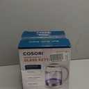 Cosori Electric Kettle, No Plastic Filter & Spout, Tea Kettle & Hot Water Boiler For Coffee & Tea, Water Heater & Teapot, Automatic Shut Off, Borosilicate Glass, White, 1.7L/1500W (1.8 Quarts)