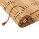 BAYUE Bamboo Blinds, Roll Up Window Shades with Light Filtering for Home, 48"L x 28"W, Carbonized Color