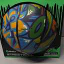AND1 Chaos Rubber Basketball: Official Regulation Size 7 (29.5 inches) Rubber Basketball - Deep Channel Construction Streetball, Made for Indoor Outdoor, Green/Aqua