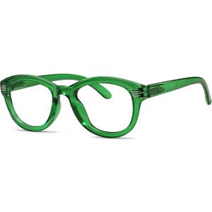 Eyekepper Cat Eye Reading Glasses for Women Oversize Ladies Readers - Green +2.50