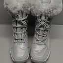 HOBIBEAR Women's Winter Snow Boots Waterproof Lightweight Warm Faux Fur Lined Mid-Calf Booties, Light Grey, Size 12 Women