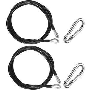 2 Pack 39 Inch Fitness Extension Cable,Fitness Extension Rope Attachments Home Gym Cable Pulley System Fitness Cable for Tricep Pull Down and Leg Exercise Home Gym Machine Accessories