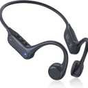Bone Conduction Headphones Bluetooth 6.0, Open Ear Headphones for Running with Mic, 1H Fast Charge, 10H Playtime, IP54 Waterproof, 0.9oz Ultra-Light Running Headphones
