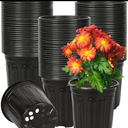 JNYONG 1 Gallon 120 Pack Plant Nursery Pots for Plants, Thickened Soft Plastic Seed Starting Pots with Drainage Holes,Seed Starting Pot Flower Plant Container for Succulents，Seedlings Pack Of 2