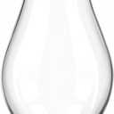 1 Pack Oil Lamp Chimney Replacement, Clear Hurricane Glass Lamp Shade Replacement, 3 Inch Base for Kerosene Lamps (Flat Style)