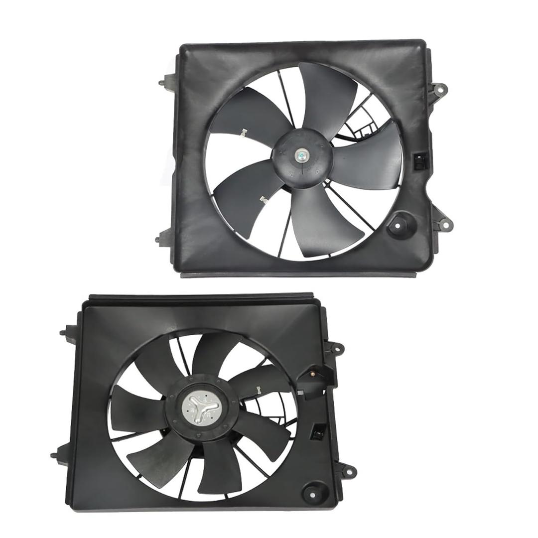 munirater 2-Pack Radiator Cooling Fan Assembly Replacement for 2007 2008 2009 CR-V 2.4l L4 Left/Right HO3120102 HO3110116 19015RZAA01 38615RZAA01