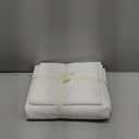 JIYUAN 100% Washed Cotton Duvet Cover Set 3 Pieces King, 1 Duvet Cover 104x90 Inches(Comforter Not Included) and 2 Pillowcases,Linen Feel Bedding Set Comfy and Breathable,Off White