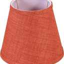 Aspen Creative 56025A, Empire Uno Lamp Shade in Brick Red, 5" Top x 8" Bottom x 7" Slant Height, Slip UNO 33mm