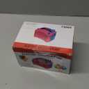 IDAODAN Electric Balloon Pump, Portable Electric Balloon Blower Machine Balloon Air Pump Dual Nozzle Rose Red 110V 600W Balloon Inflator for Party Decorations