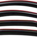 Lightronic Extra Durable Clip-on in-Channel Auto Vent Window Visors, Fits 1999-2005 Volkswagen Jetta Sedan, UV Protection Rain Guards, Original Wind Deflectors, Smoke, 4-Pcs