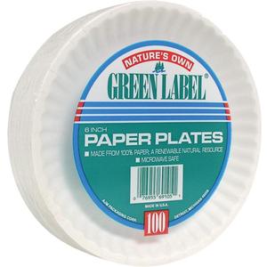 AJM Green Label Plate, 12 Pack of 100
