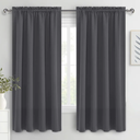 Blackout Curtains for Bedroom Thermal Insulated Curtains Grey Window Shades, Energy Efficient Noise Reducing Curtains Drapes for Living Room - 22" by 62" - Charcoal Gray - One Panel