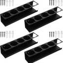 4-Pack 5 Holes Spray Can Holder Bottle Organizer Wall-Mounted Spray Paint Can Rack Organizer for Garage, Workshop & Home