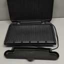 George Foreman Family-Size Grill & Panini Press, Nonstick Ceramic Coating, Fat-Removing Slope, Adjustable Angle, Indoor/Outdoor Use (5-Serving)