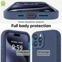 LOVE 3000 Designed for iPhone 15 Pro Max Case, Premium Silicone with [Soft Anti-Scratch Microfiber Lining] Shockproof Protective Phone Case for Men Women Girls 6.7", Navy Blue