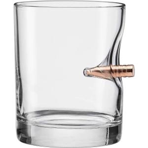 BenShot Rocks Glass with Real .308 Bullet - 11oz | Made in the USA