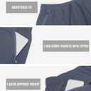 Cosmolle Men's 7" Quick Dry Stretch Hiking Shorts for Running Fishing and Outdoor Adventure with Multi Pockets (Gray, XL)