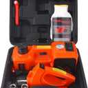 Trihelper Electric Car Jack Set 5 Ton Hydraulic Jack Car Lift Floor Jack with Integrated Tire Pump and Impact Wrench for Sedans SUV MPV Sedan Truck Change Tires Garage Repair