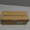 Moforoco Extra Large Sponge Holder for Kitchen Sink Organizer Caddy, Dish Brush Scrubber Holder,Stainless Steel Sink Box Utensil Holder,Soap Dispenser Set Tray Counter Accessories & Storage Rack (Black)