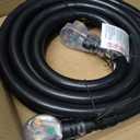 25FT 220V 50AMP Welder Extension Cord, 8 Gauge Heavy Duty Industrial NEMA 6-50 Welding Machine Cord with Lighted End for MIG TIG