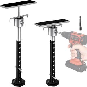 RV Slide Out Support Jacks with Flat Top Block, Adjustable from 20" to 48"