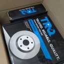 TRQ Front Ceramic Brake Pad and Rotor Set Compatible with 1992-1999 Toyota Camry 2.2L 2000-2001 Camry 2.2L 14 Inch Wheels