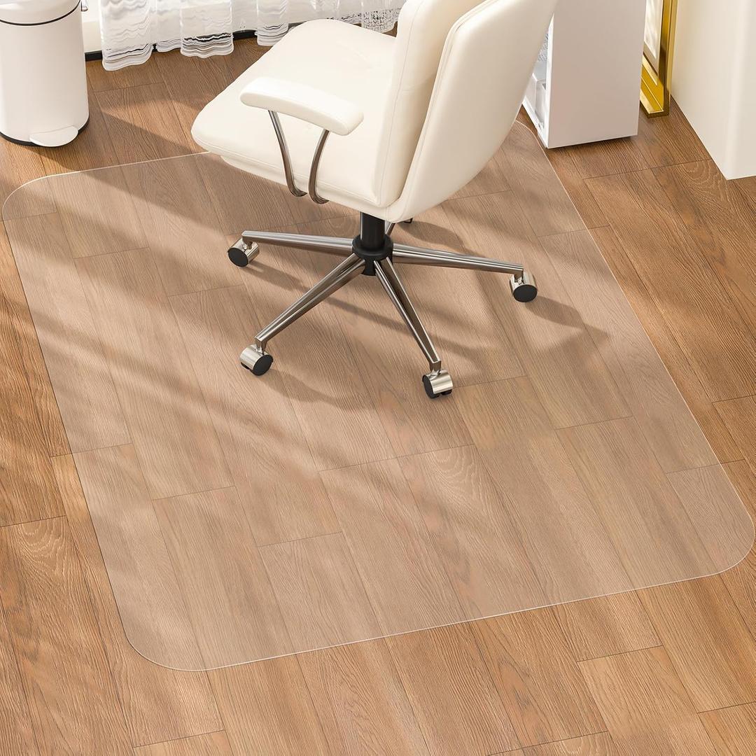 Office Chair Mat for Hardwood Floor, 36" X 48" Desk Chair Mat for Hard Floors, PVC Clear Floor Protector for Home and Office Floor Mat - Can't be Used on Carpet