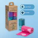 Best Pet Supplies Dog Poop Bags for Waste (150 Bags) Refuse Cleanup, Doggy Roll Replacements for Outdoor Puppy Walking and Travel, Leak Proof and Tear Resistant, Thick Plastic - Assorted Colors