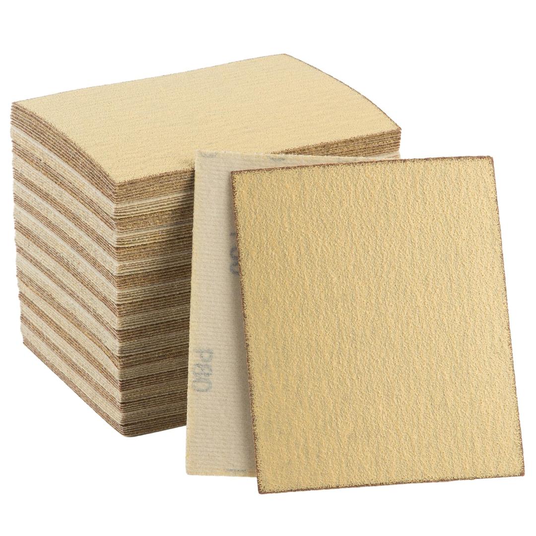 S SATC 1/4 Sheet Sandpaper 100PCS Hoop and Loop Sandpaper 5.5" x 4.5" Sandpaper for Palm Sander 400 Grit Sanding Sheets for Wood Woodworking and Automotive