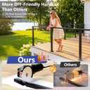 4-8ft Modular 36" Swageless Cable Railing System with Handrail