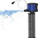 TARARIUM Aquarium Filter Powerful 260GPH for 35-75 Gallon Fish Tank Small Pond Fountain, Wave-Maker Submersible Water Pump Turtle Tank Filter for Saltwater & Freshwater System