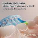 Philips Sonicare C3 Two-in-One - Genuine Replacement Electric Toothbrush Heads, Black, 4 Pack One Year Supply, HX9044/95