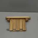 Coat Hooks for Wall, Oak Wood Wall Hooks with 5 Swivel Foldable Arms, 12'' Length Coat Rack Hat Hooks for Bathroom Entryway Bedroom Office Kitchen, Heavy Duty (Natural)