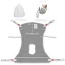 Universal Full Body Transfer Lift Sling with Commode Opening for Toileting-Shower Sling for Elderly and Patient Transfers | Repositioning | Lifting,with 1pc Laundry Bag (Grey, Medium)