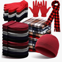 Cuffbow Unisex Winter Accessory Set Adults Winter Kit Included Scarves Warm Beanie Hats Knitted Gloves