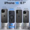 Faiono Magnetic for iPhone 16 Case [Full Camera Protection][Military-Grade Protection][Compatible with MagSafe] Shockproof Protective Slim Phone Case for iPhone 16, Black