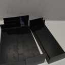 ANDGOO 6Pcs Large Acrylic Risers, 2 Set(11.2L~11.6L~12L) Black Rectangular Showcase Collectibles Display Shelf, Retail Desktop Display Stand for Organize and Decoration