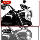 7 inch Headlight Visor Bezel for Harley, Chrome 7" Headlamp Visor Trim Bezel Decorate Cover Ring for Harley Trike Electra Glide Heritage Softail Touring Road KingAccessories